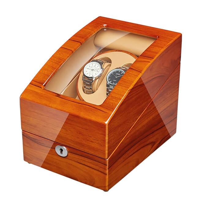 Meilleur remontoir 2 montres en bois Jqueen rouge