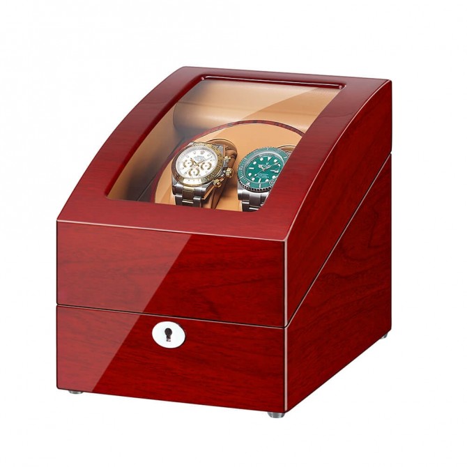 Jqueen remontoir 2 montres en bois noyer