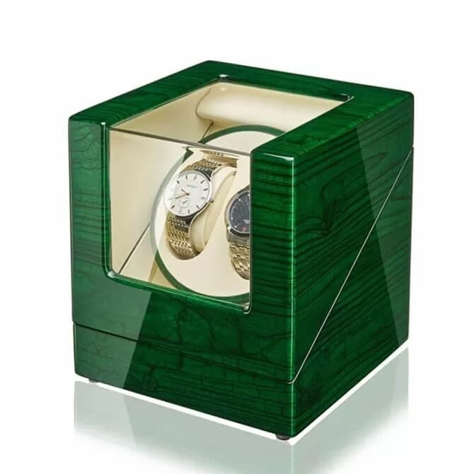 Jqueen remontoir 2 montres en bois vert