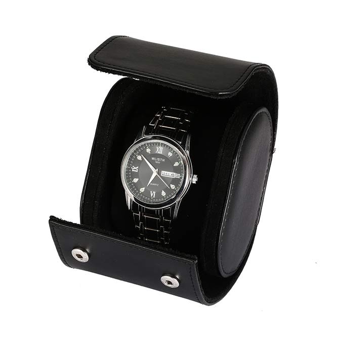 Jqueen Etui Montre Coffret Montre Cuir Noir