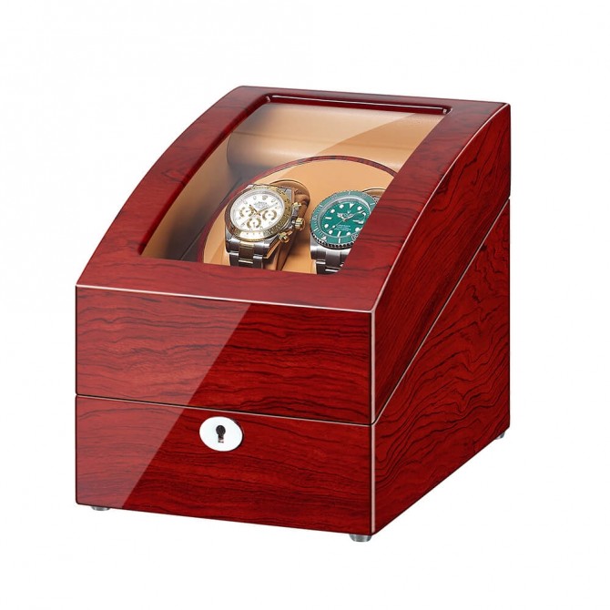 Remontoir 2 montres de luxe en bois Jqueen bubinga