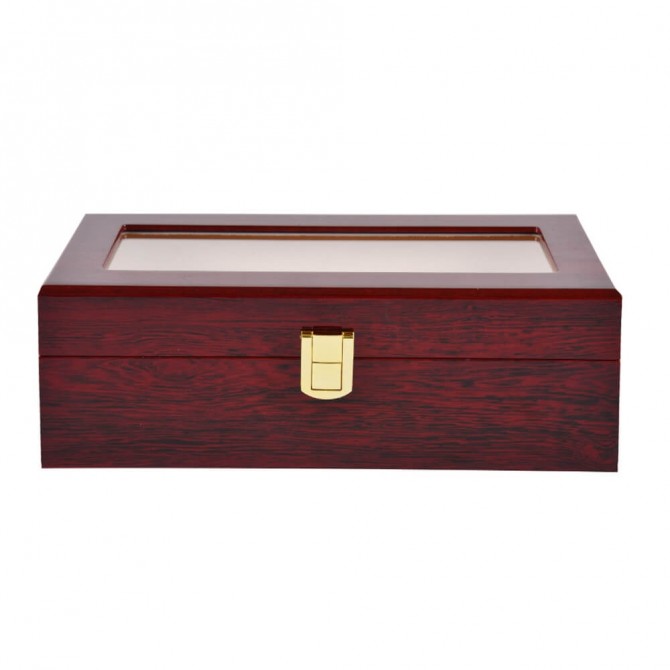 Coffret 5 montres en bois Jqueen avec vitrine