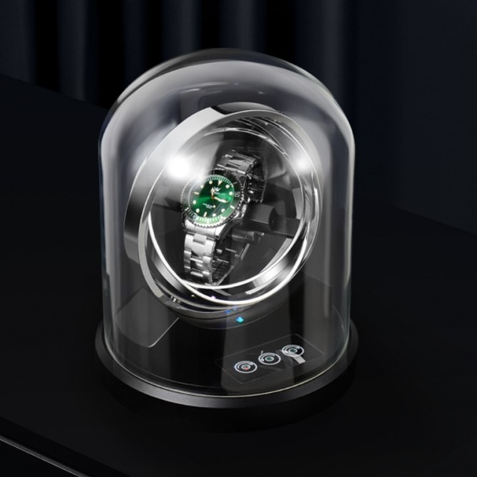  Jqueen Orbita Single Watch Winder Silver Type-C Charging Port