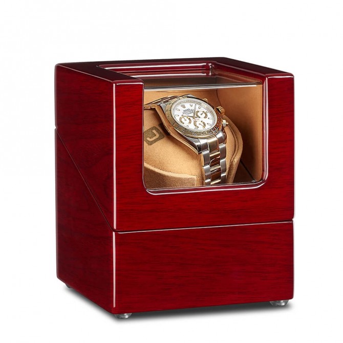 Jqueen remontoir 1 montre en bois noyer rouge