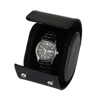 Étui De Rangement Pour 6 Montres - Cuir De Veau Noir, Fermeture éclair - Marque RVC - Neuf Avec étiquettes